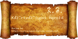 Körtvélyesi Herold névjegykártya